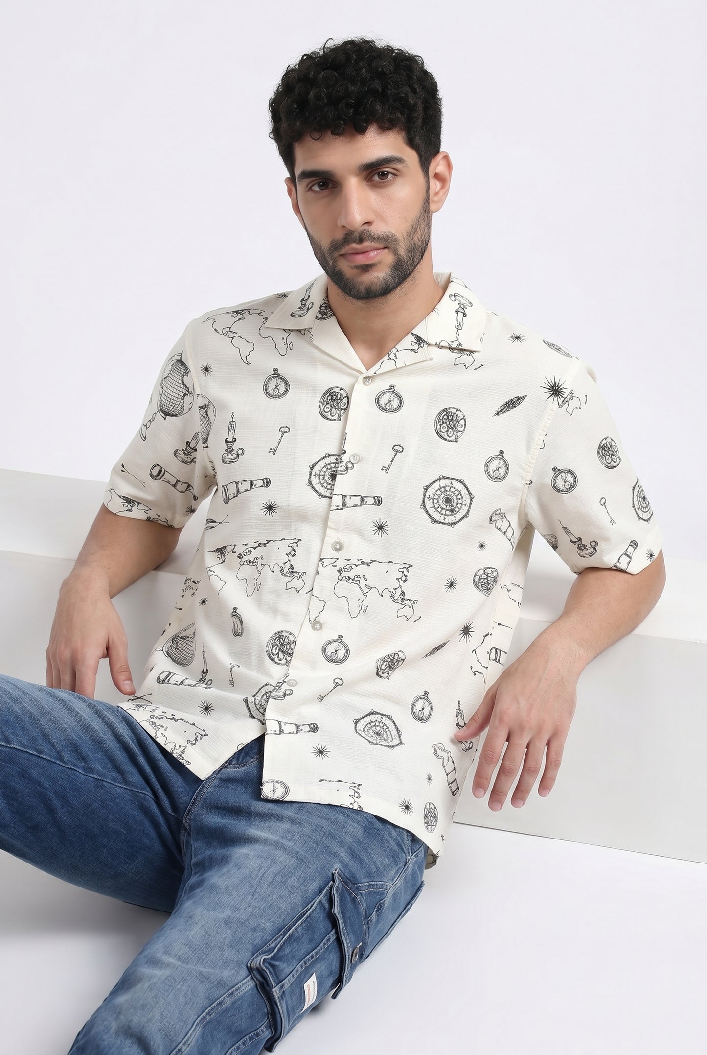 CREAM NO SIGNAL SHIRT