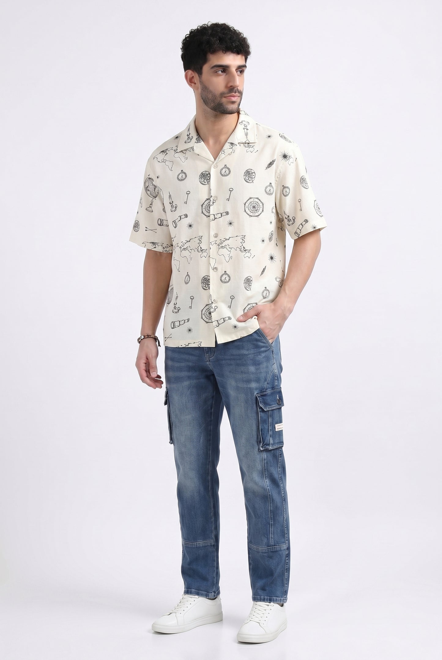 CREAM NO SIGNAL SHIRT
