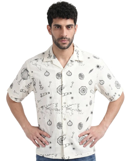 CREAM NO SIGNAL SHIRT