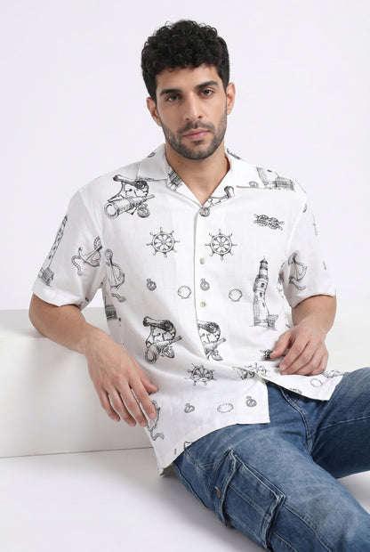 WHITE NO SIGNAL SHIRT