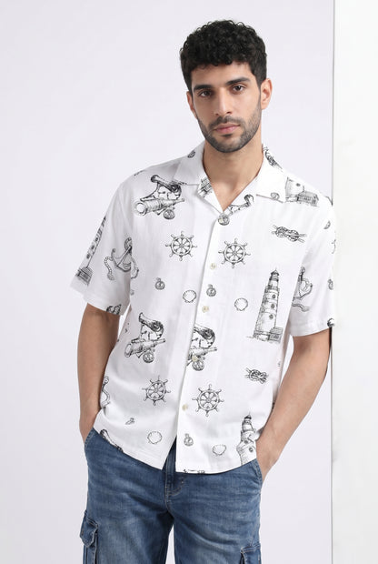 WHITE NO SIGNAL SHIRT