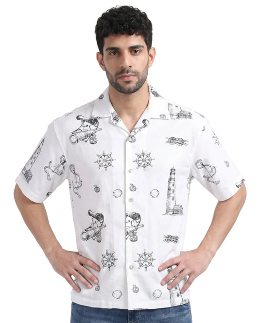WHITE NO SIGNAL SHIRT