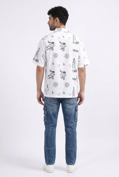 WHITE NO SIGNAL SHIRT