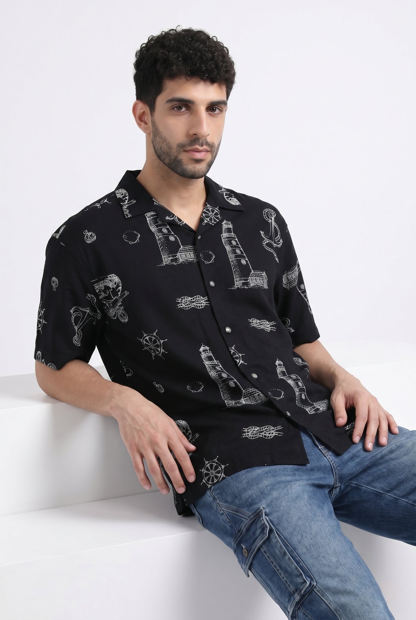 BLACK NO SIGNAL SHIRT