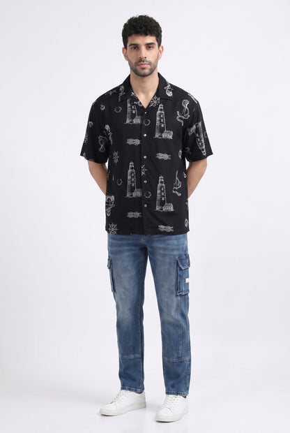 BLACK NO SIGNAL SHIRT