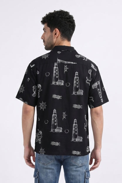 BLACK NO SIGNAL SHIRT