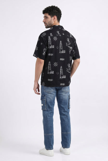 BLACK NO SIGNAL SHIRT