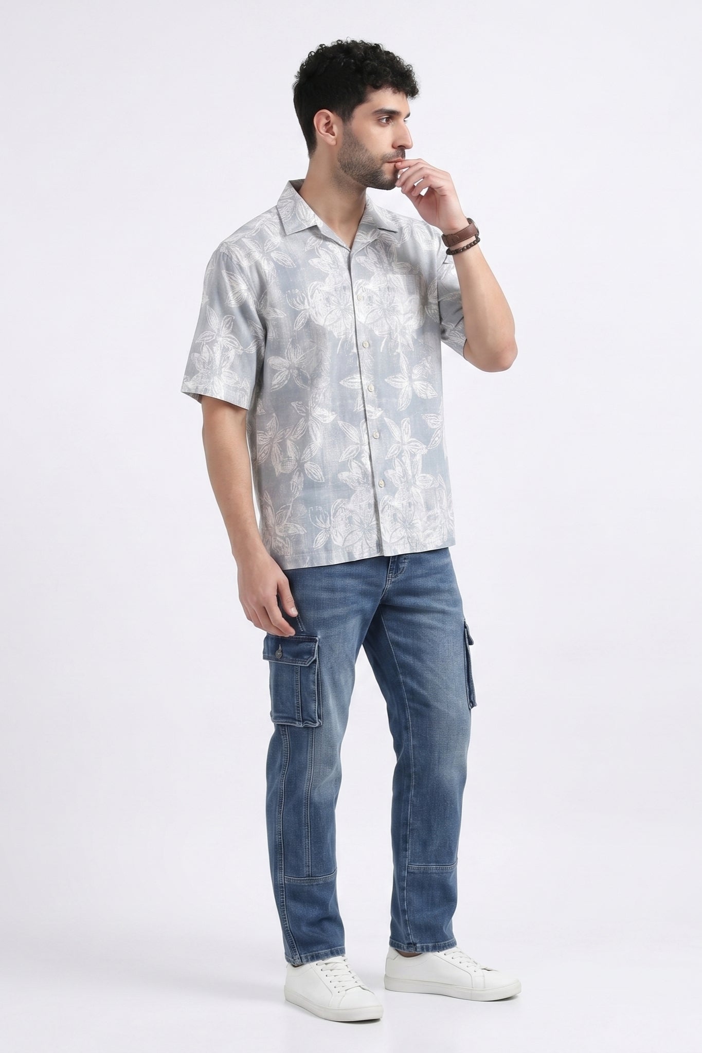 BLUE JASMIN STATIC DRIP SHIRT