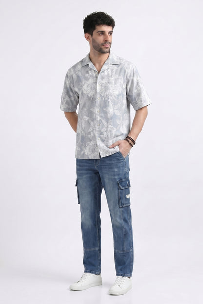 BLUE JASMIN STATIC DRIP SHIRT