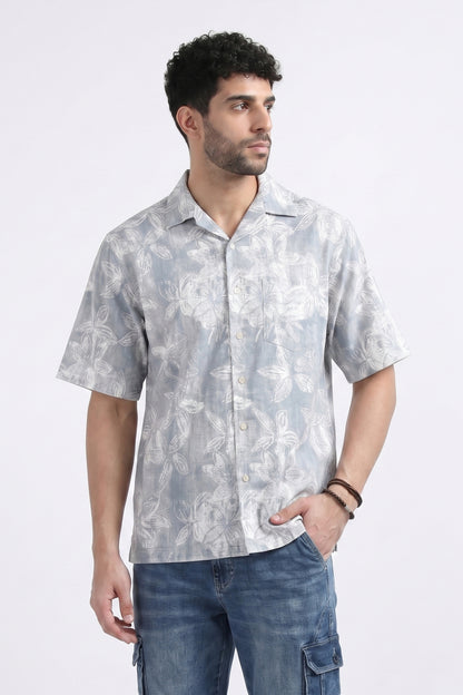 BLUE JASMIN STATIC DRIP SHIRT