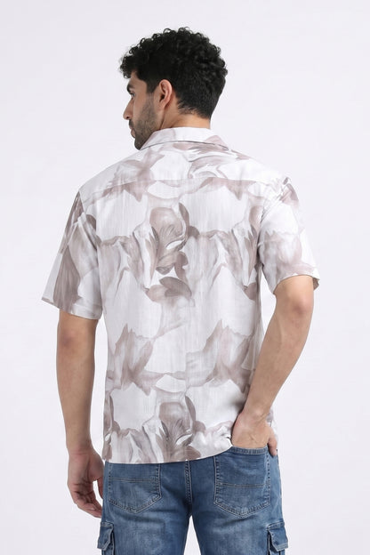 BROWN SOFT STATIC DRIP SHIRT
