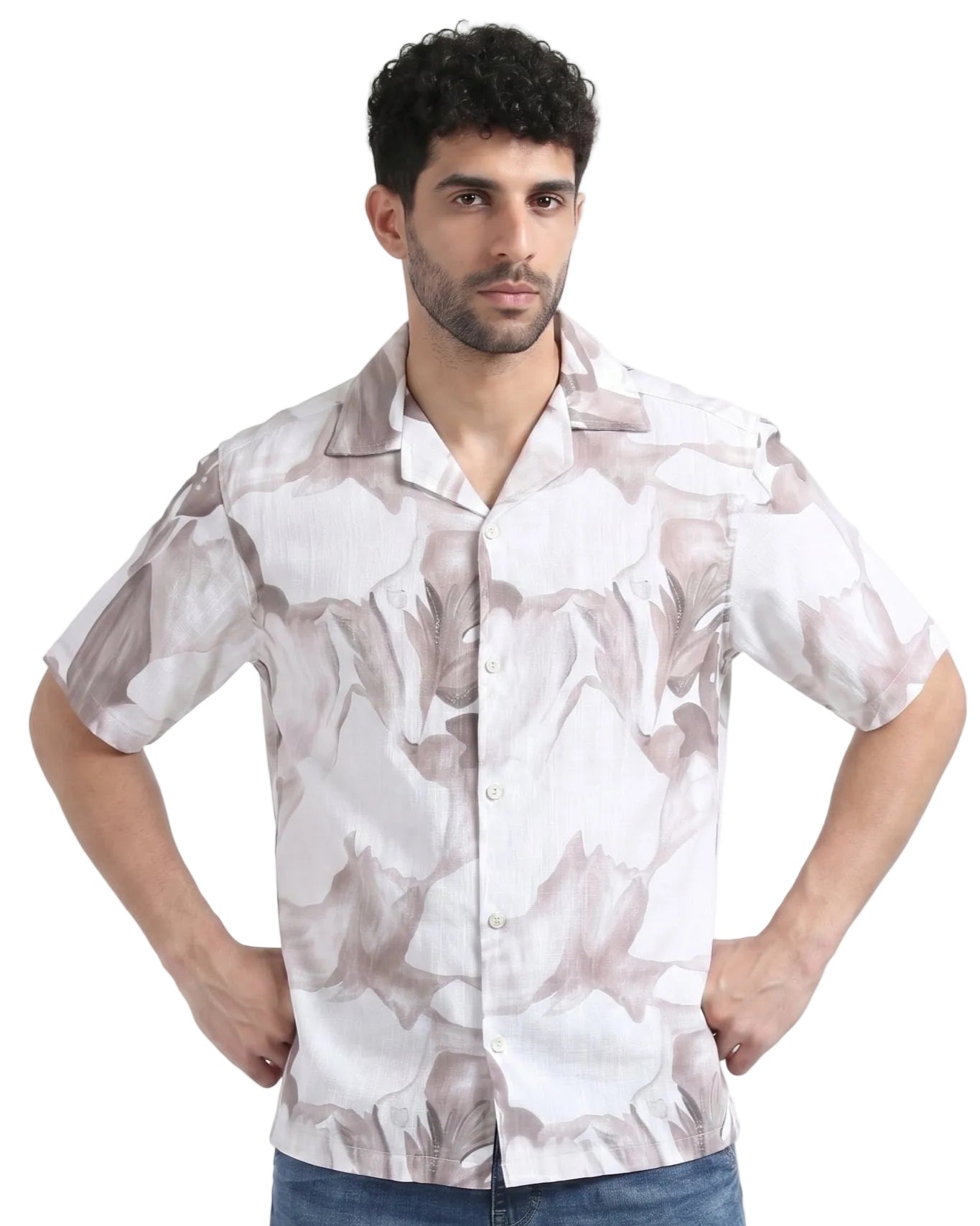 BROWN SOFT STATIC DRIP SHIRT