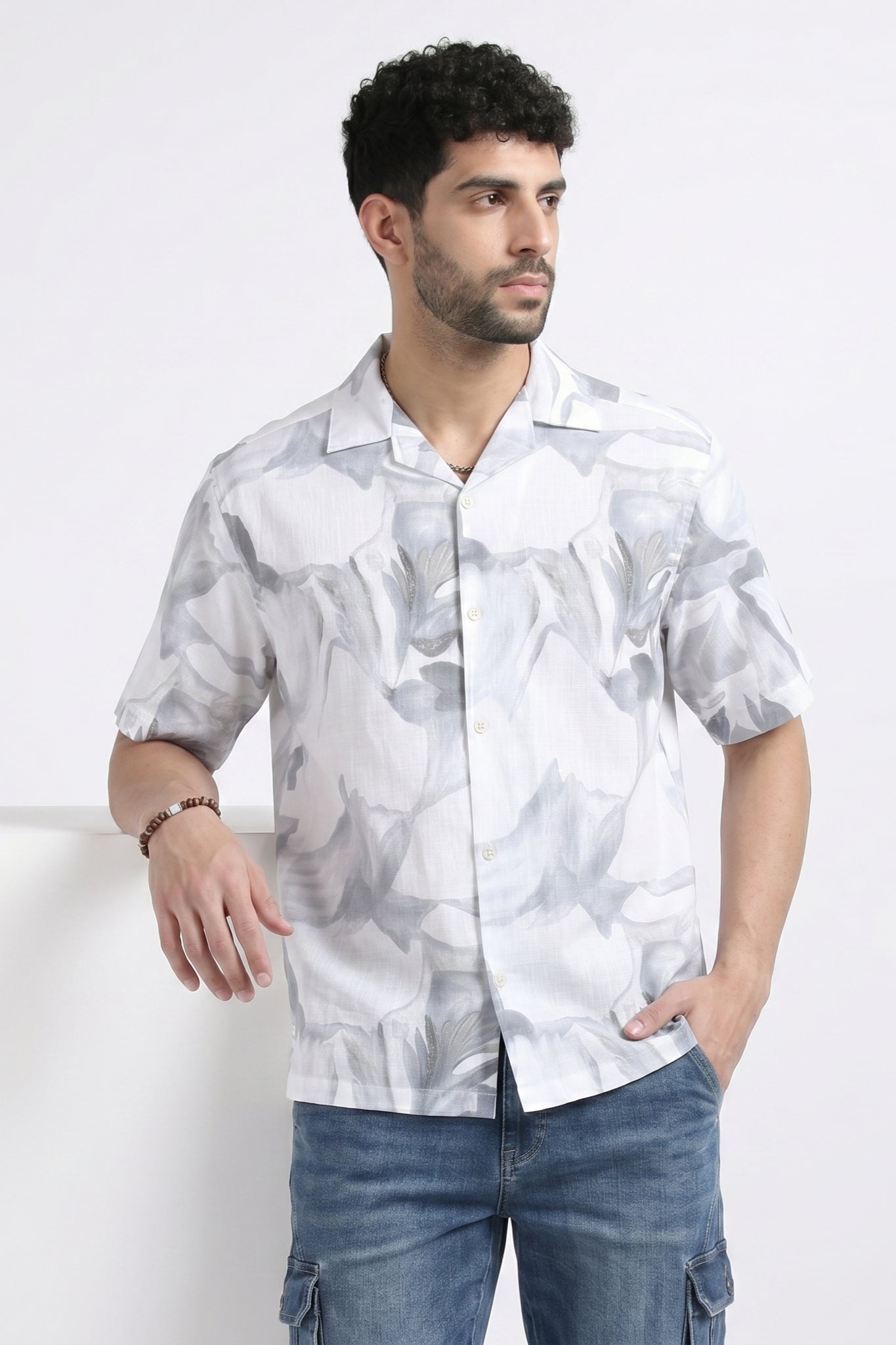 GRAY SOFT STATIC DRIP SHIRT