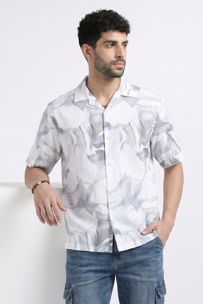 GRAY SOFT STATIC DRIP SHIRT