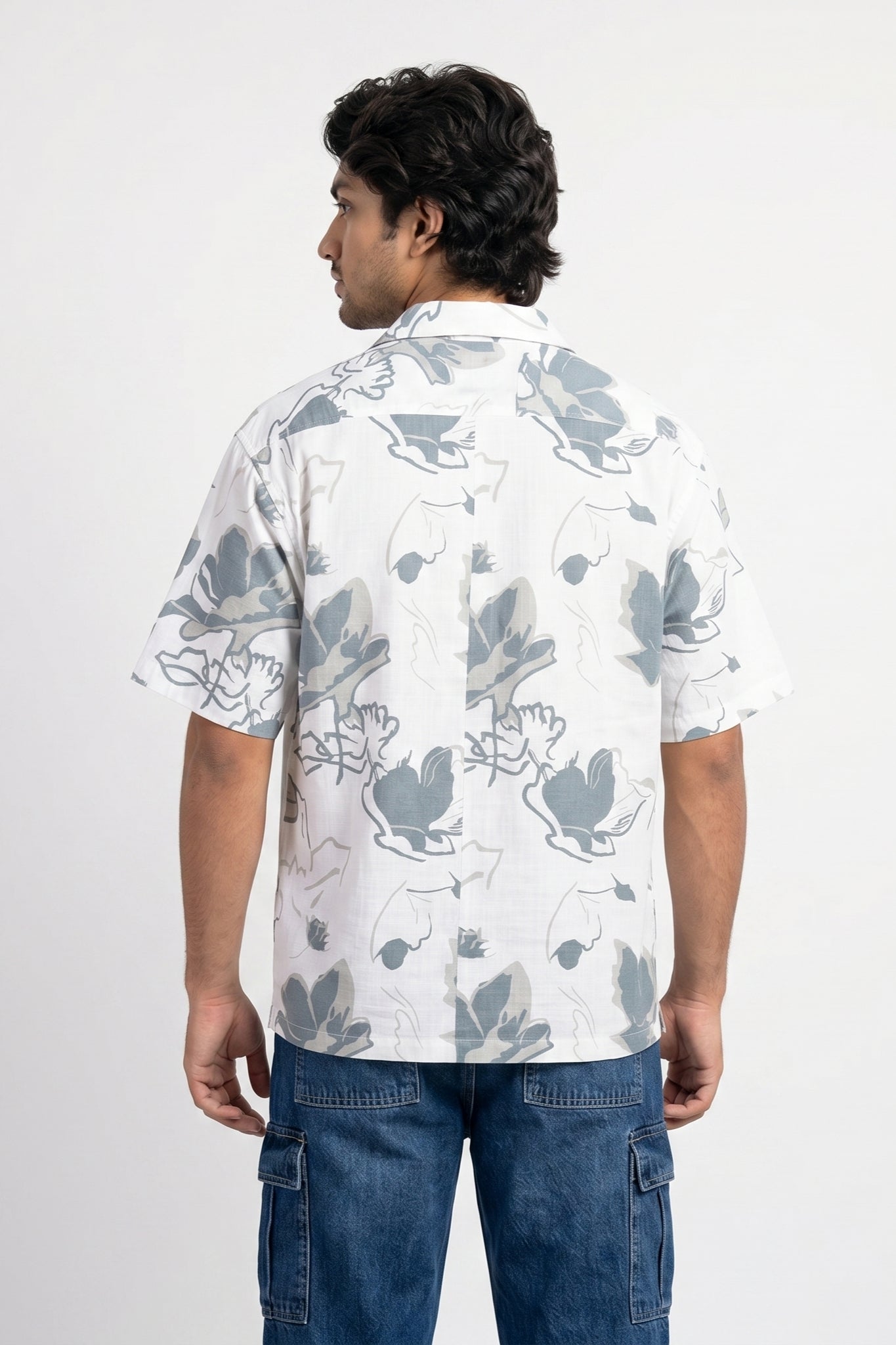 BLUE FLOWER STATIC DRIP SHIRT