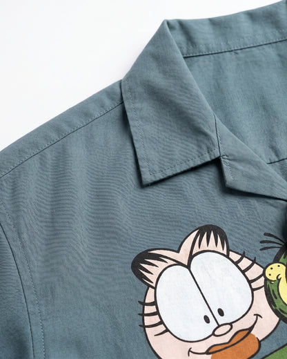 SEA GREEN GARFIELD DRIP SHIRT - Chicaura All About Him