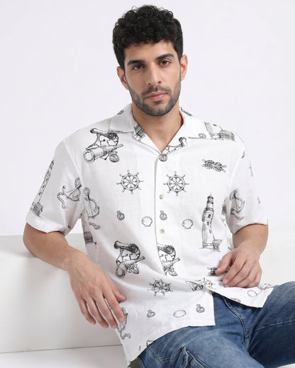 WHITE NO SIGNAL SHIRT
