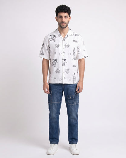 WHITE NO SIGNAL SHIRT