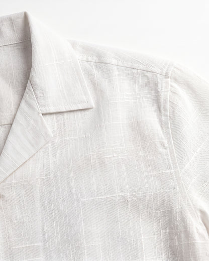 WHITE OFF BEAT LUXE LINEN SHIRT - Chicaura All About Him